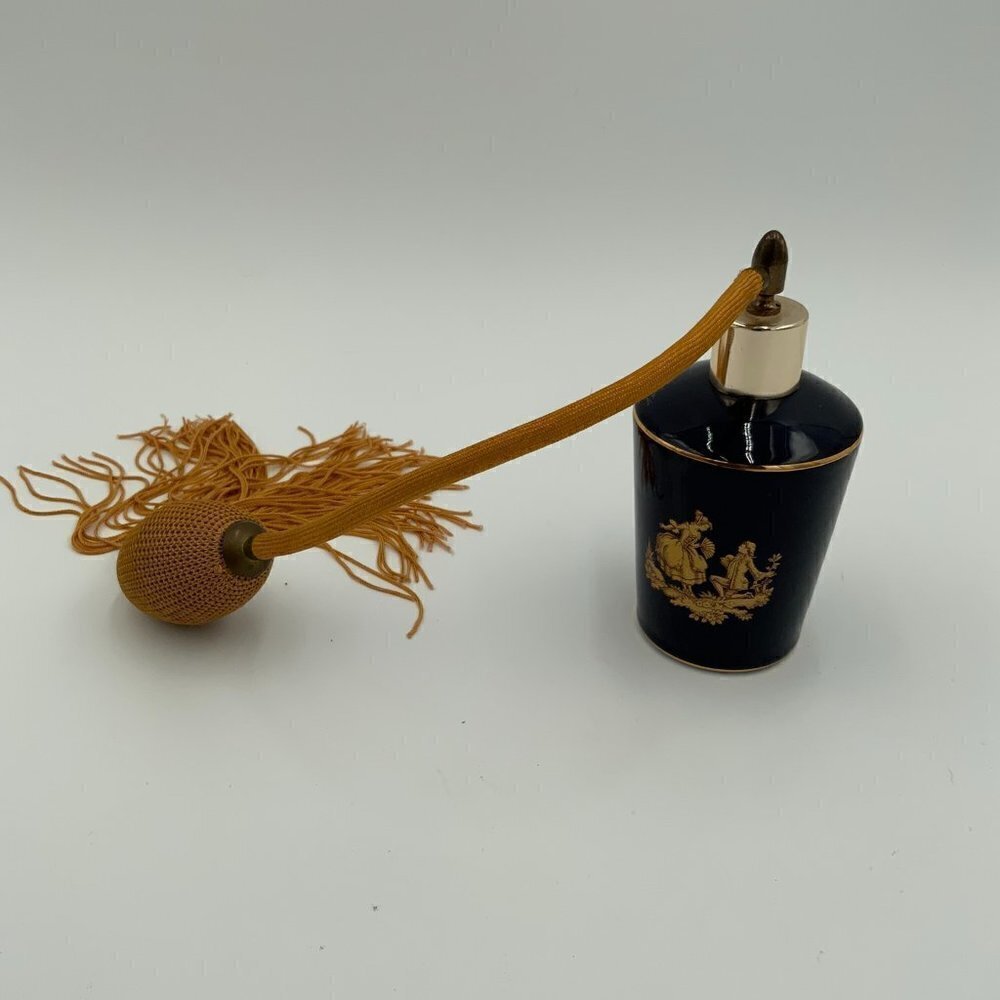 Limoges France Cobalt Blue The Proposal Perfume Bottle Atomizer